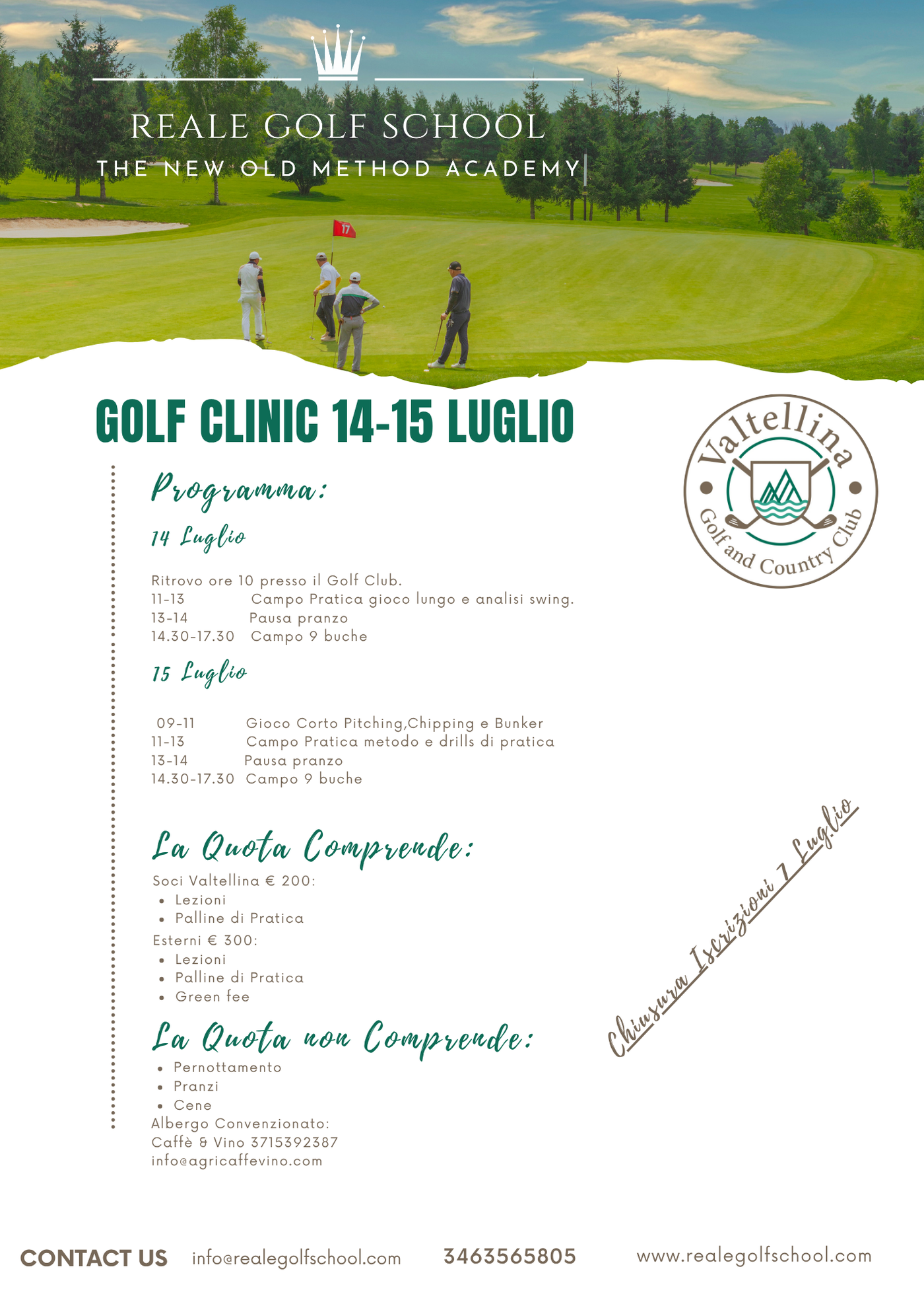 Golf clinic Reale Golf School
