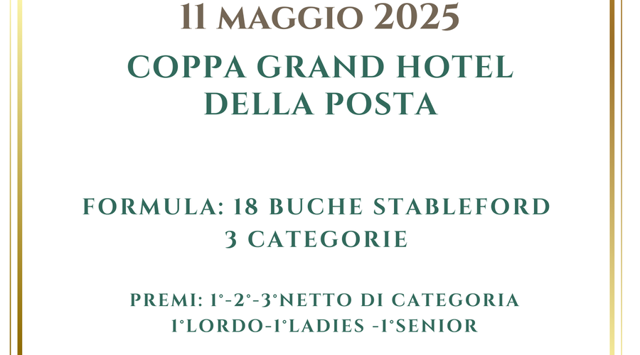 Coppa Grand Hotel Della Posta