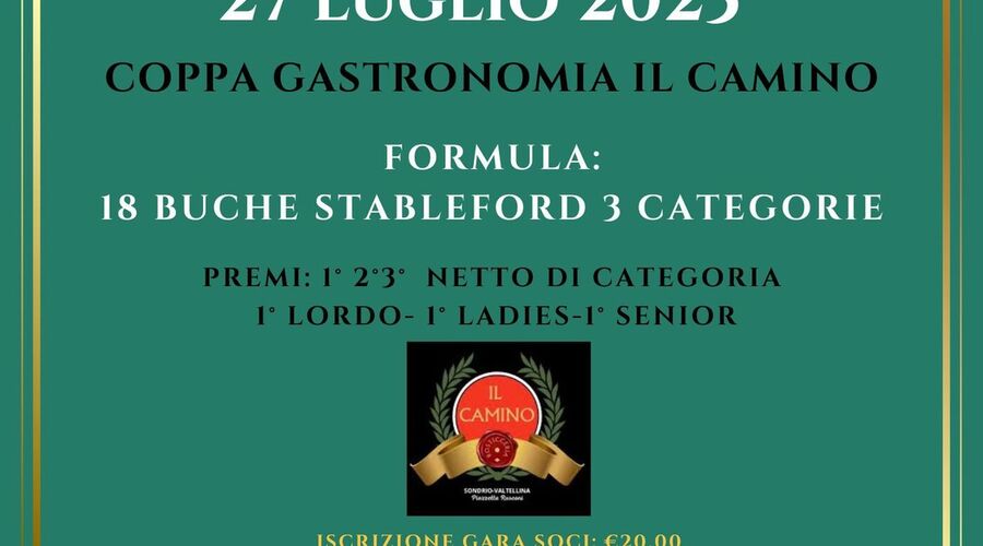  Coppa Gastronomia Il Camino