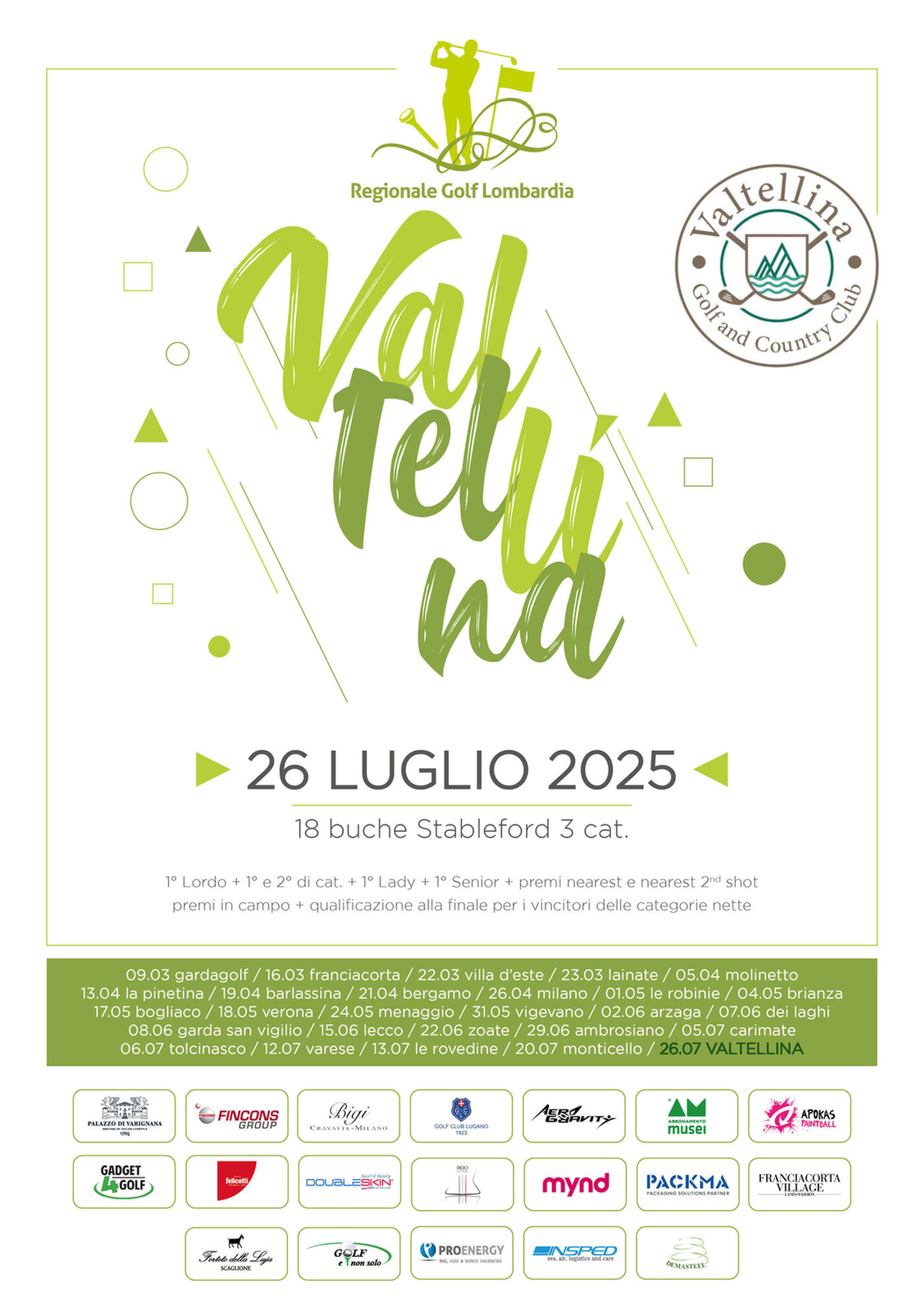 Regionale golf Lombardia 2026
